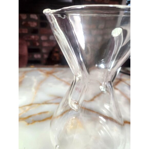 Vintage Glass Pour Over Coffee Carafe With Handle Drop Coffee Maker - Picture 2 of 6